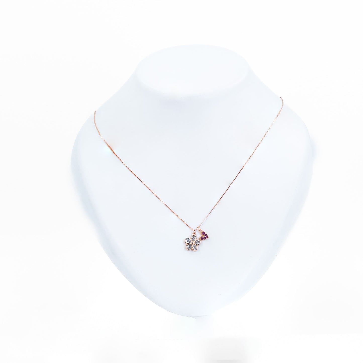 Rosegold Petal of Love Chain Pendant