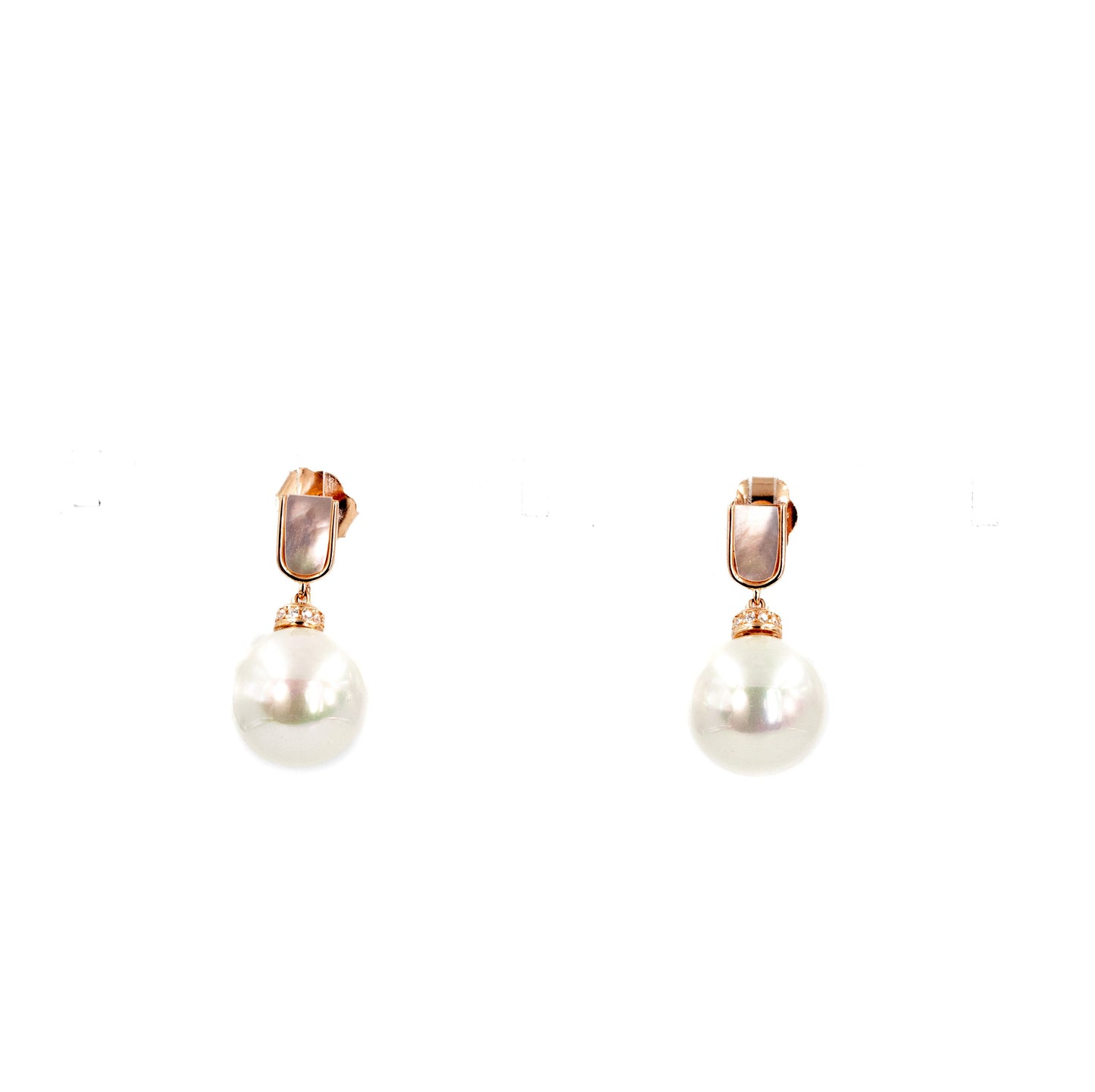 Rose Gold Luxe Pearl Drop Earrings