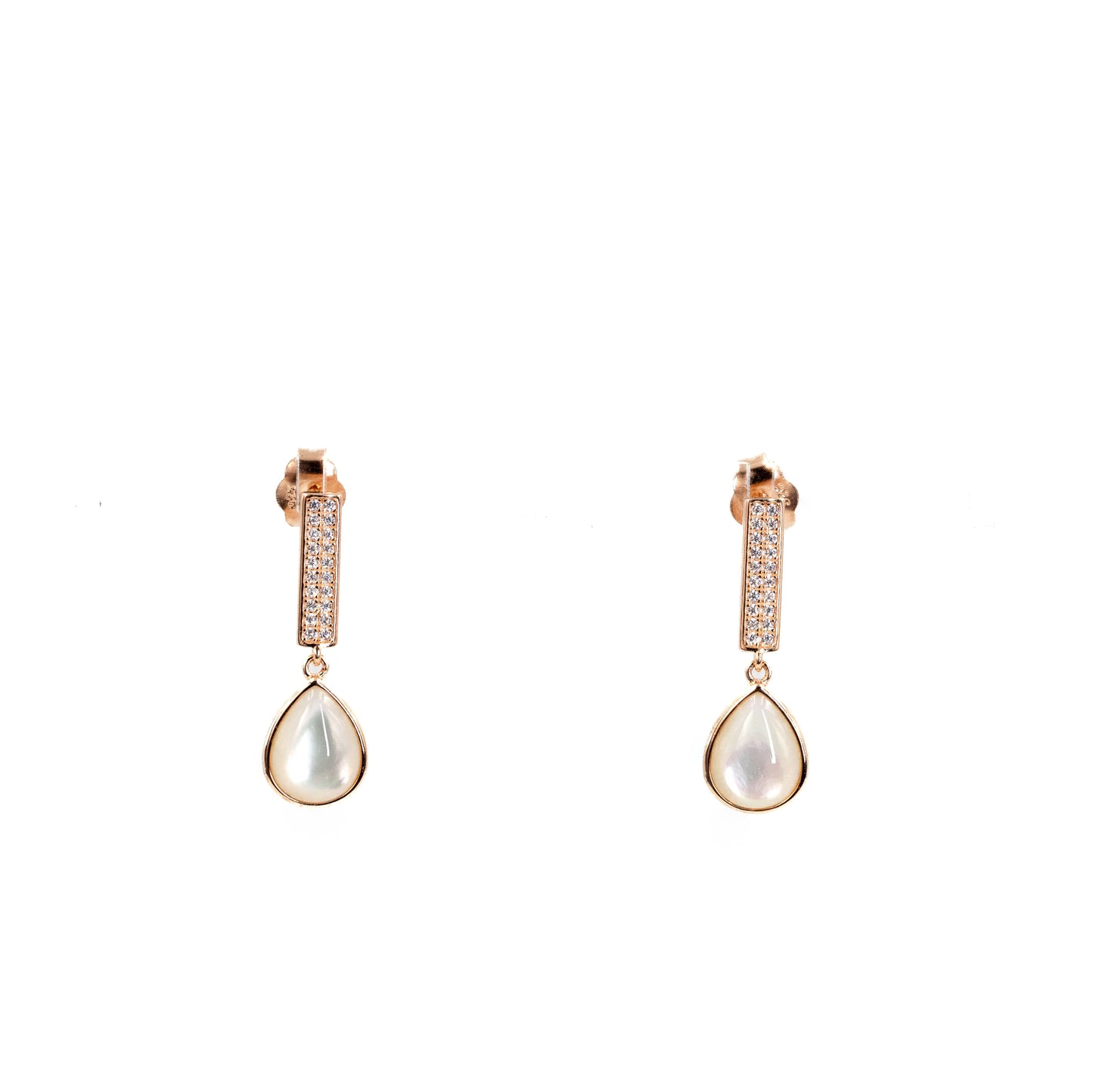 Rose Gold Dewdrop Elegance Earrings