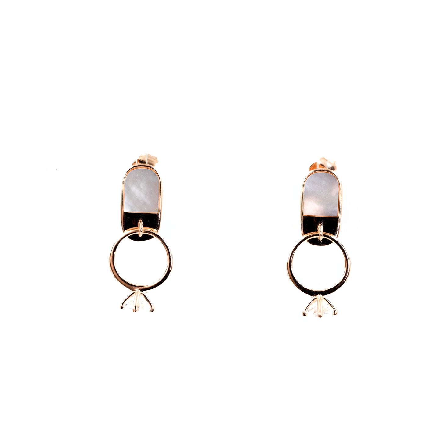 Rose Gold Miniature Vows Earrings