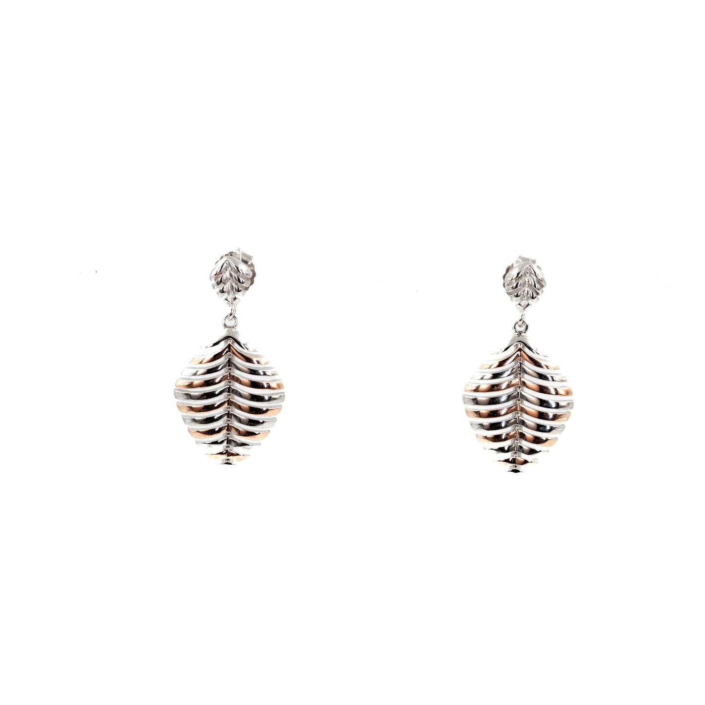 Two Tone Fern Earrings