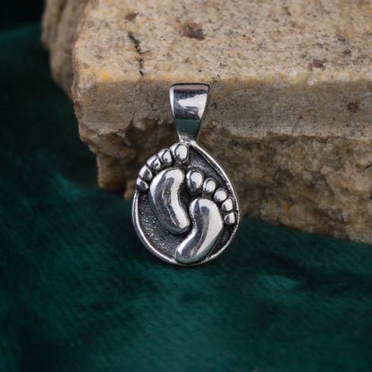 Silver Footprint Pendant