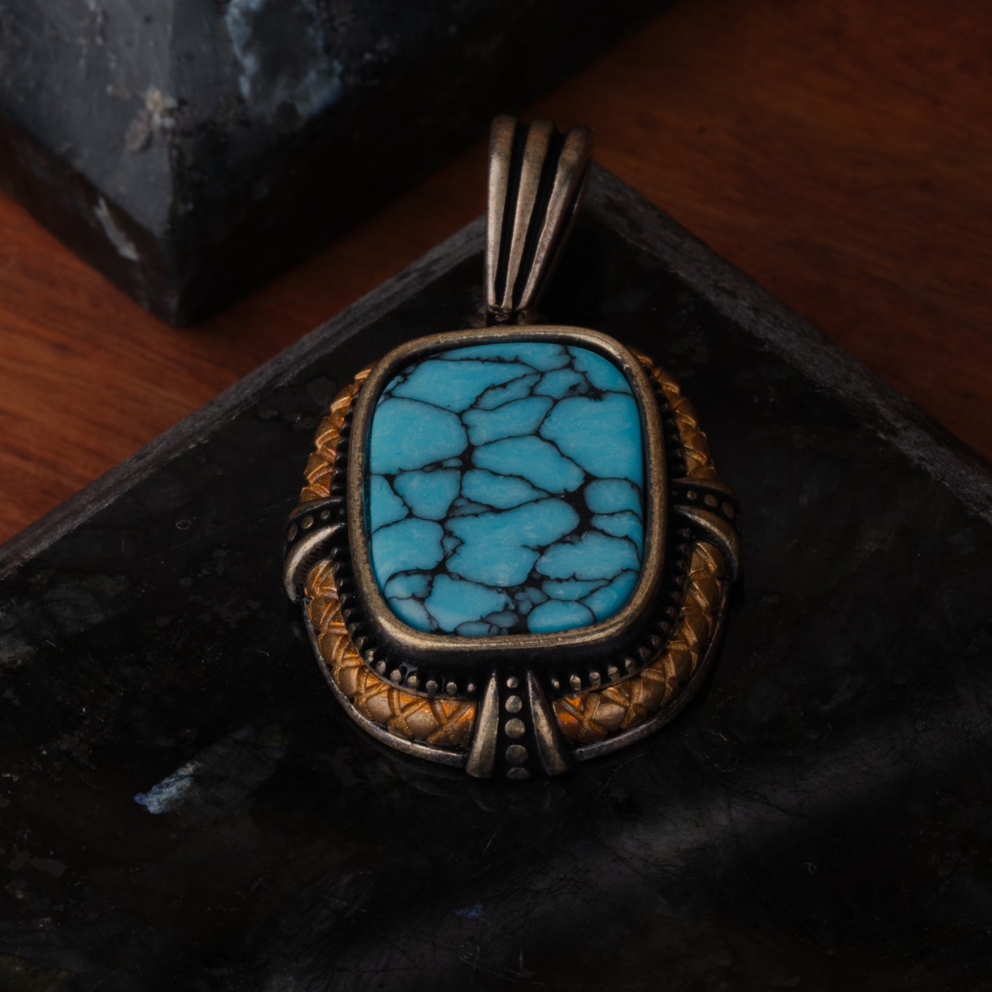 Silver with Turquoise Stone Pendant