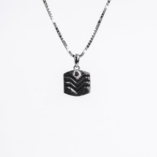 Silver Abstract Embrace Pendant