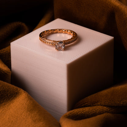 Rose Gold White Frost Ring