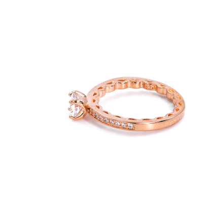 Rose Gold White Frost Ring