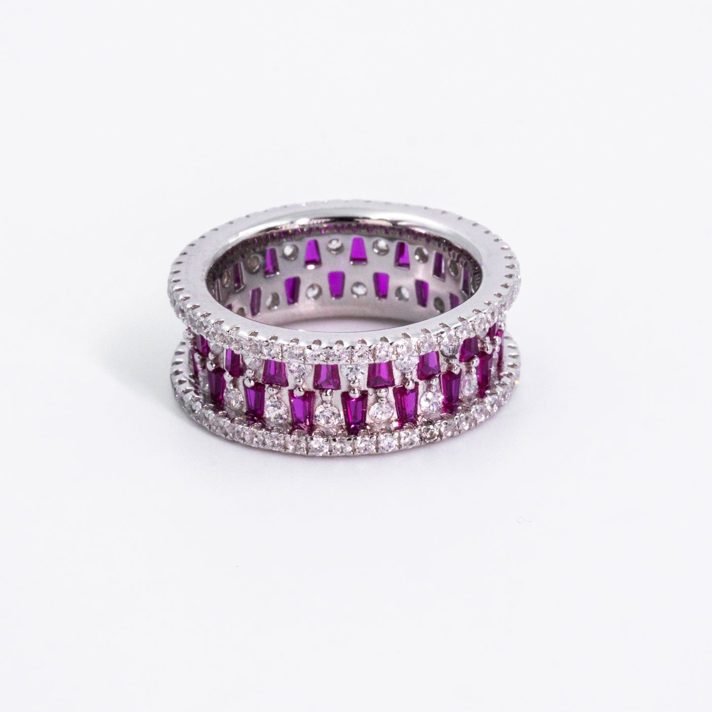 Silver Pink Gemstone Grace Ring