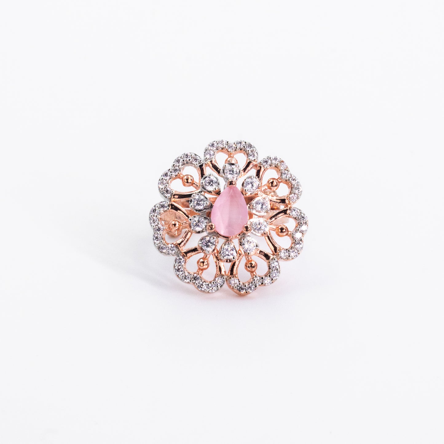 Rose Gold Pale Pink Petal Ring