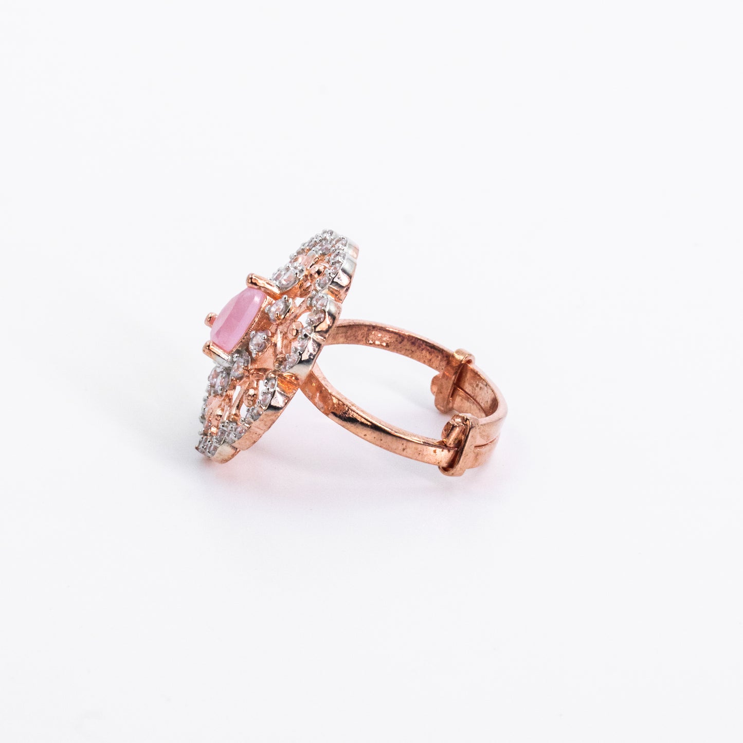 Rose Gold Pale Pink Petal Ring