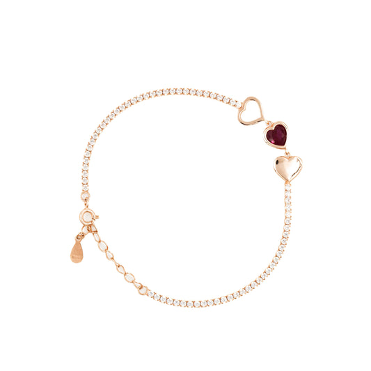 Rose Gold Amour Ruby Bracelet