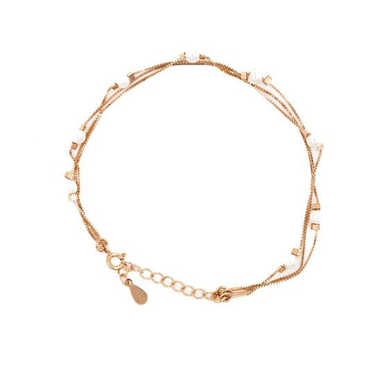 Rose Gold Pearl Serenity Bracelet