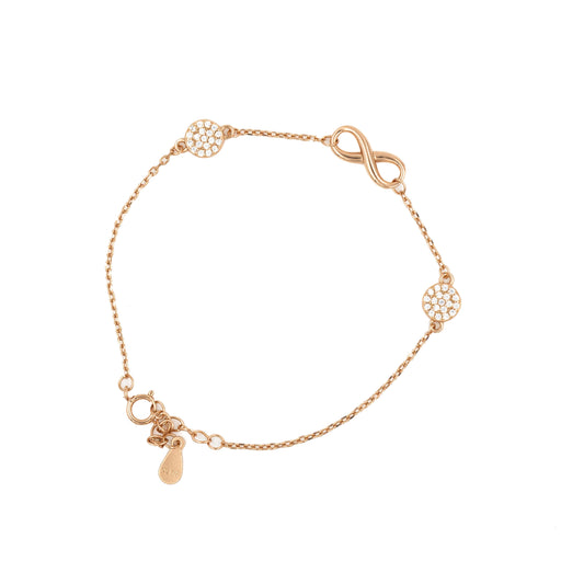 Rose Gold Minimal Infinity Bracelet