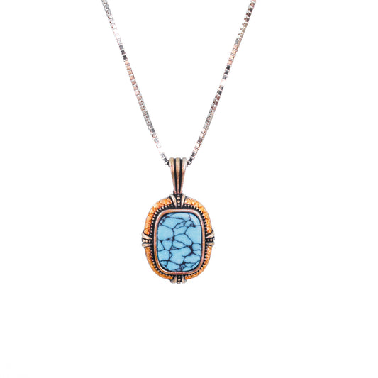 Silver with Turquoise Stone Pendant